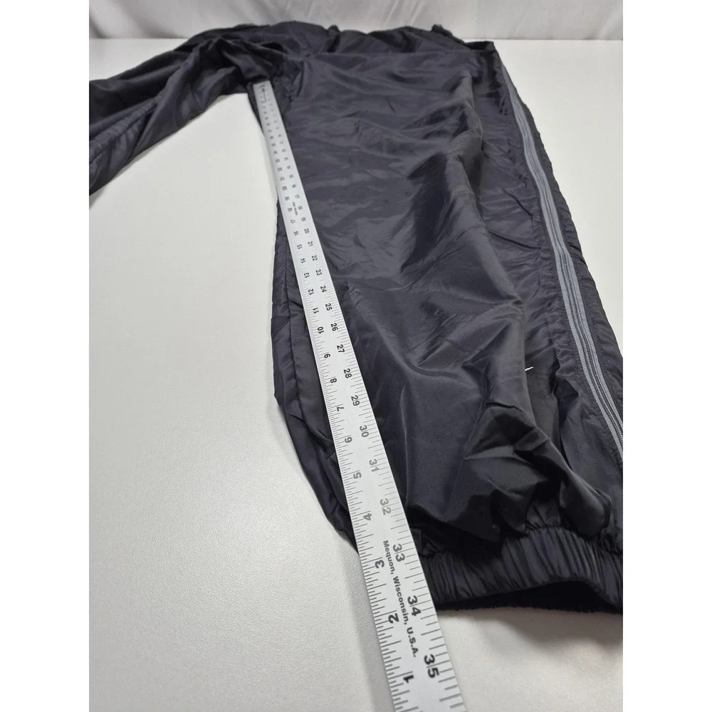 VTG Nike Track Pants Mens 3XL Gray Nylon Mesh Lined Full Zip Leg Elastic Cuff